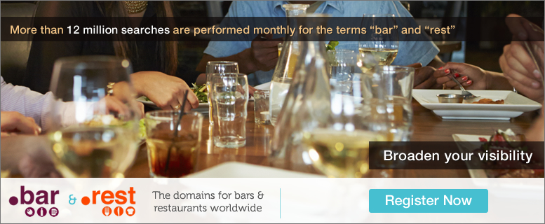 .BAR & .REST The new domains for bars & restaurants